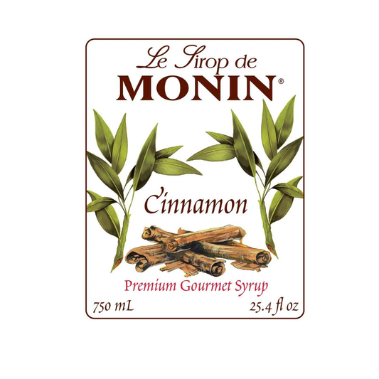 MONIN CINNAMON SYRUP - 750 ML GLASS BOTTLE