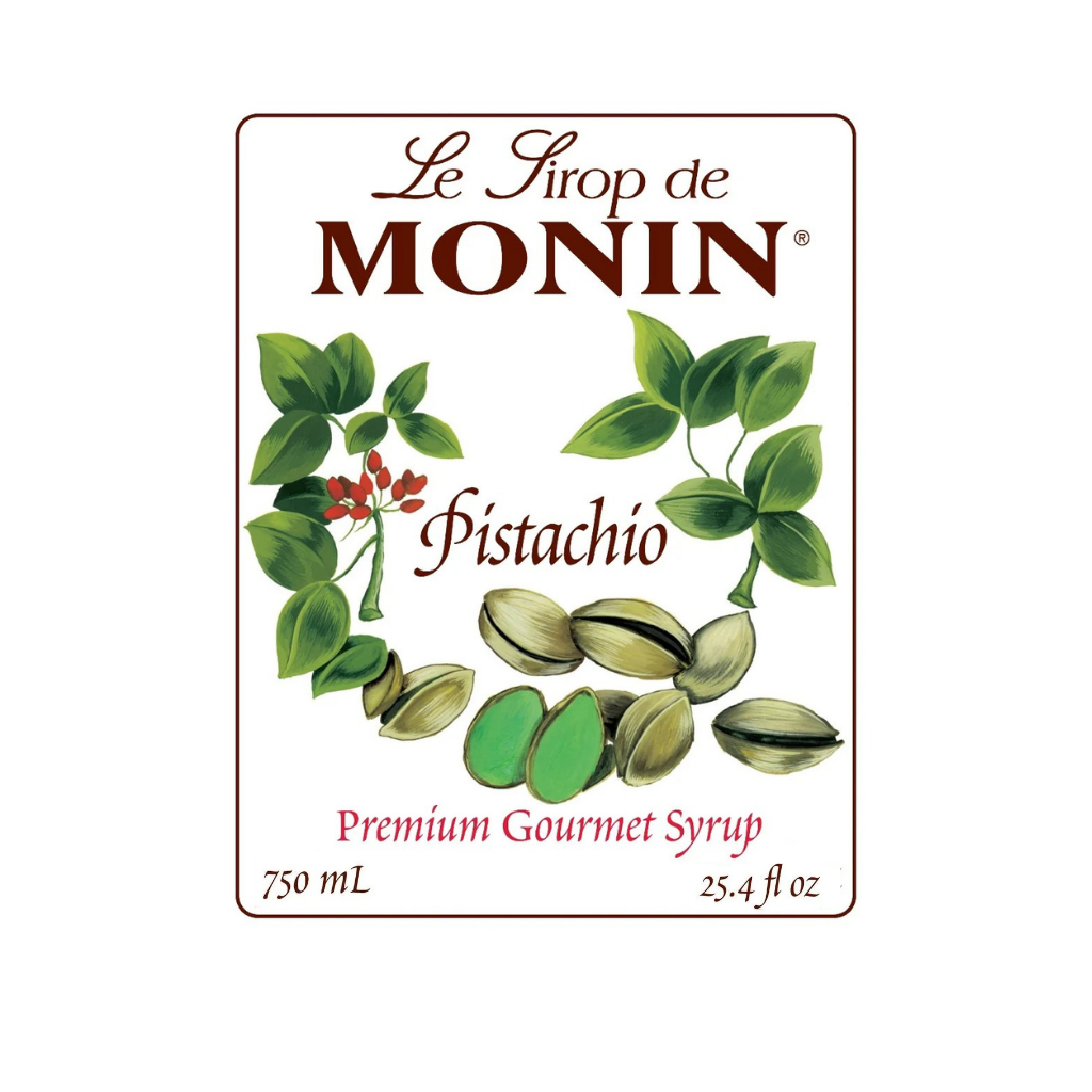 MONIN PISTACHIO SYRUP - 750 ML GLASS BOTTLE