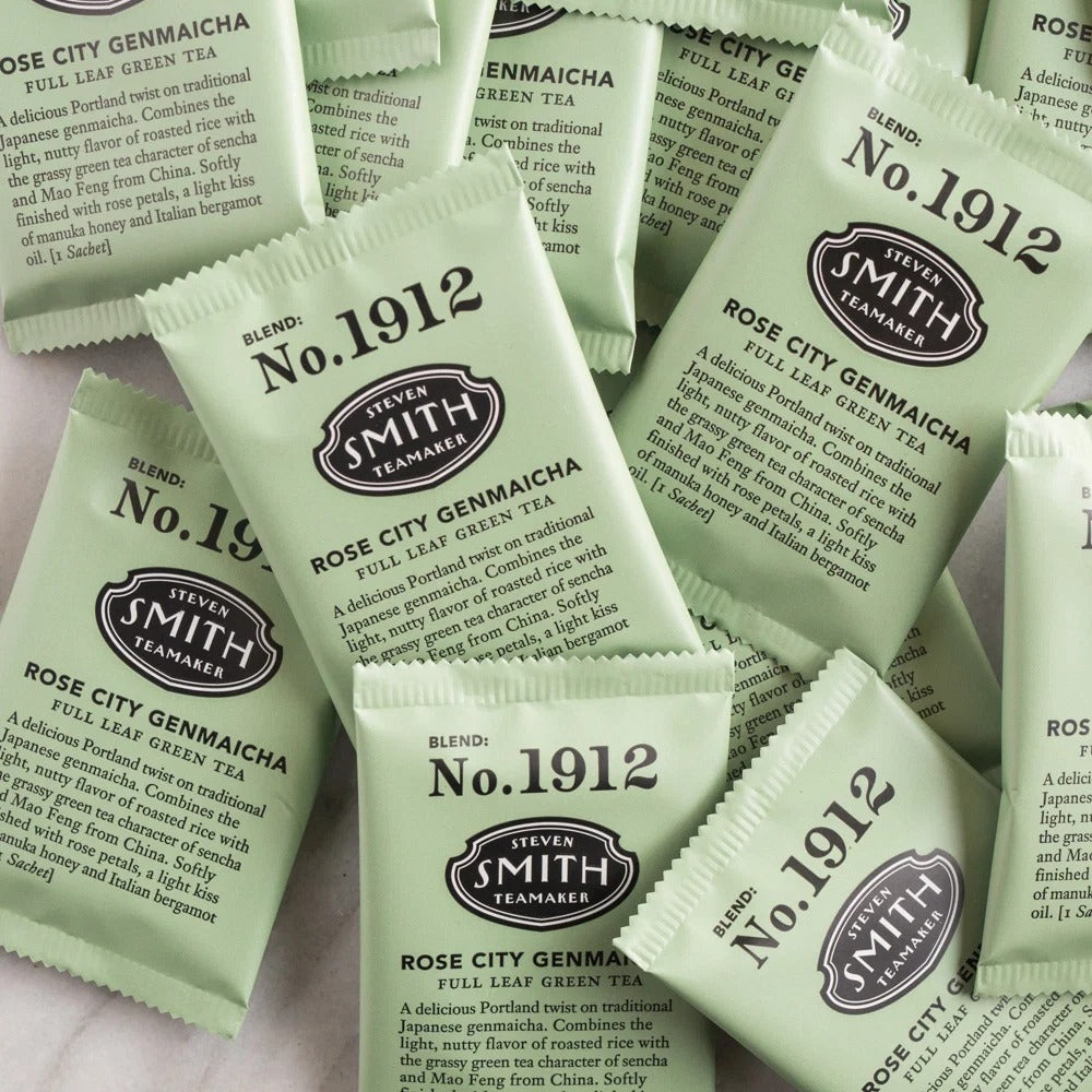 ROSE CITY GENMAICHA SMITH TEA NO.1912 ROASTED RICE GREEN TEA BLEND - 15 SACHETS
