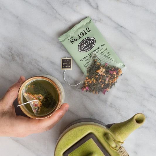 ROSE CITY GENMAICHA SMITH TEA NO.1912 ROASTED RICE GREEN TEA BLEND - 15 SACHETS