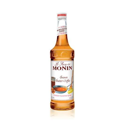 MONIN BROWN BUTTER TOFFEE SYRUP - 750 ML GLASS BOTTLE