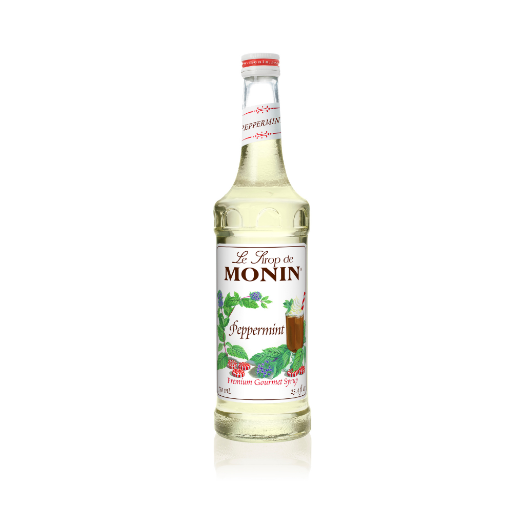 MONIN PEPPERMINT SYRUP - 750 ML GLASS BOTTLE