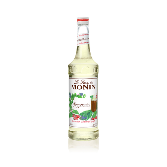 MONIN PEPPERMINT SYRUP - 750 ML GLASS BOTTLE