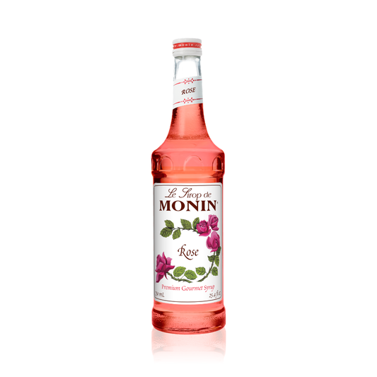 MONIN ROSE SYRUP - 750 ML GLASS BOTTLE