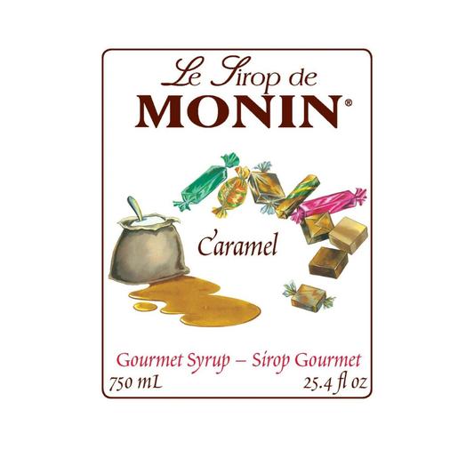 MONIN CARAMEL SYRUP - 750 ML GLASS BOTTLE