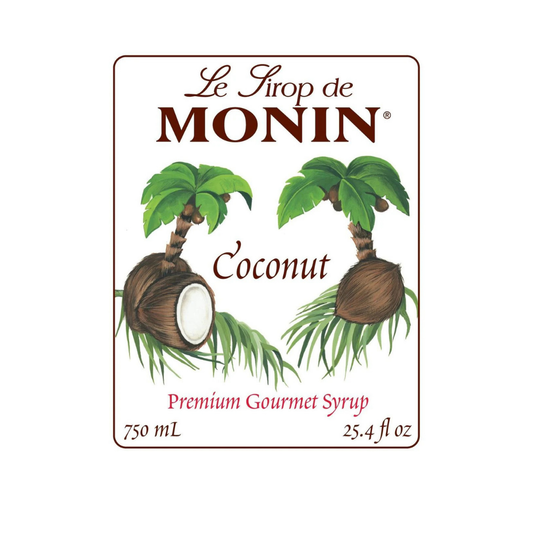 MONIN COCONUT SYRUP - 750 ML GLASS BOTTLE