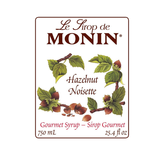 MONIN HAZELNUT SYRUP - 750 ML GLASS BOTTLE