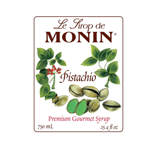 MONIN PISTACHIO SYRUP - 750 ML GLASS BOTTLE