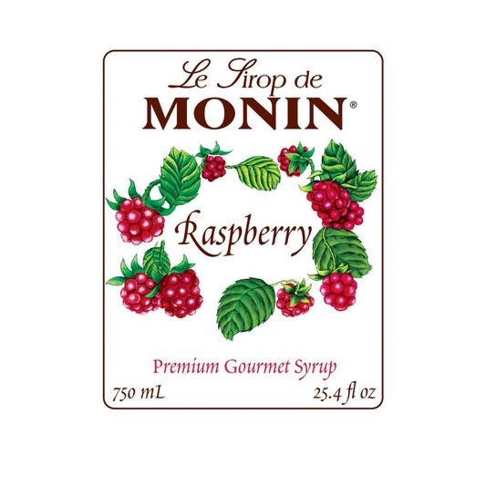 MONIN RASPBERRY SYRUP - 750 ML GLASS BOTTLE
