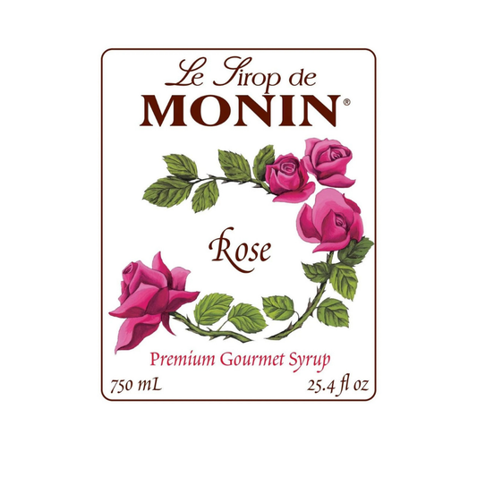 MONIN ROSE SYRUP - 750 ML GLASS BOTTLE