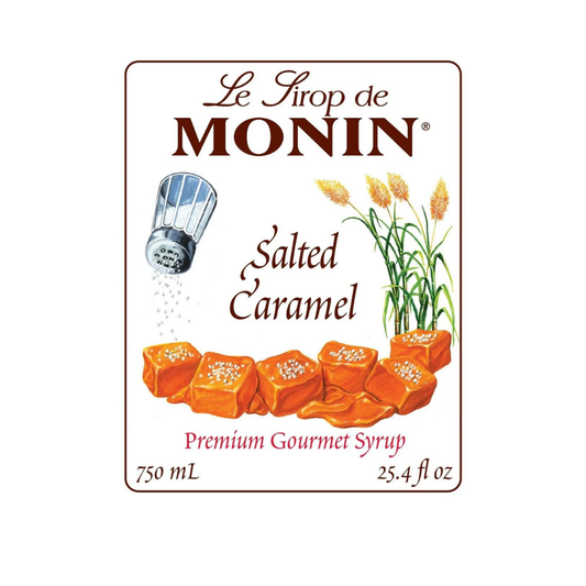 MONIN SALTED CARAMEL SYRUP - 750 ML GLASS BOTTLE