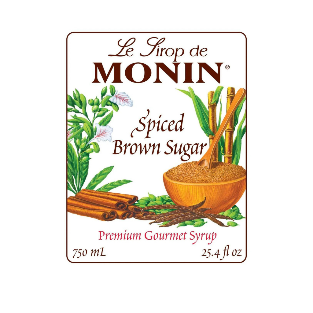 MONIN SPICED BROWN SUGAR SYRUP - 750 ML GLASS BOTTLE