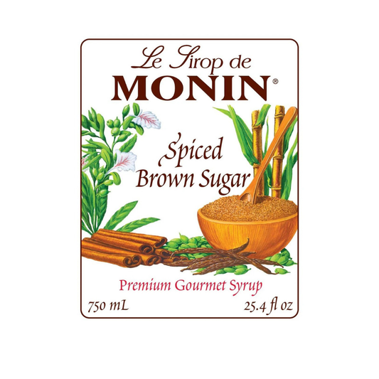 MONIN SPICED BROWN SUGAR SYRUP - 750 ML GLASS BOTTLE