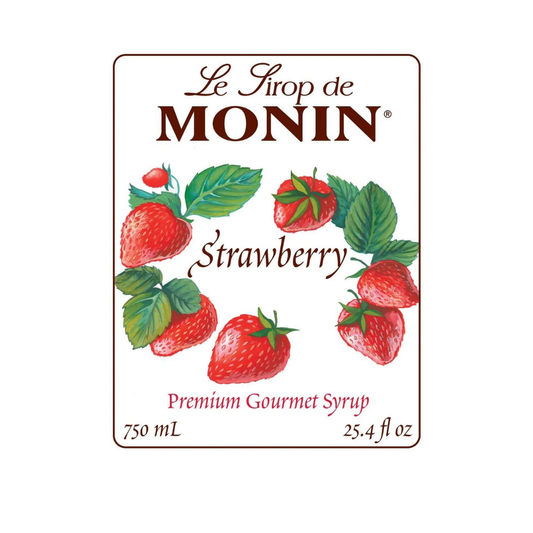 MONIN STRAWBERRY SYRUP - 750 ML GLASS BOTTLE
