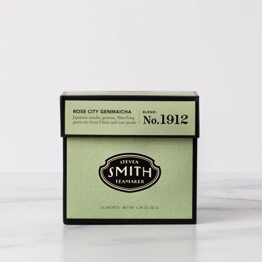 ROSE CITY GENMAICHA SMITH TEA NO.1912 ROASTED RICE GREEN TEA BLEND - 15 SACHETS