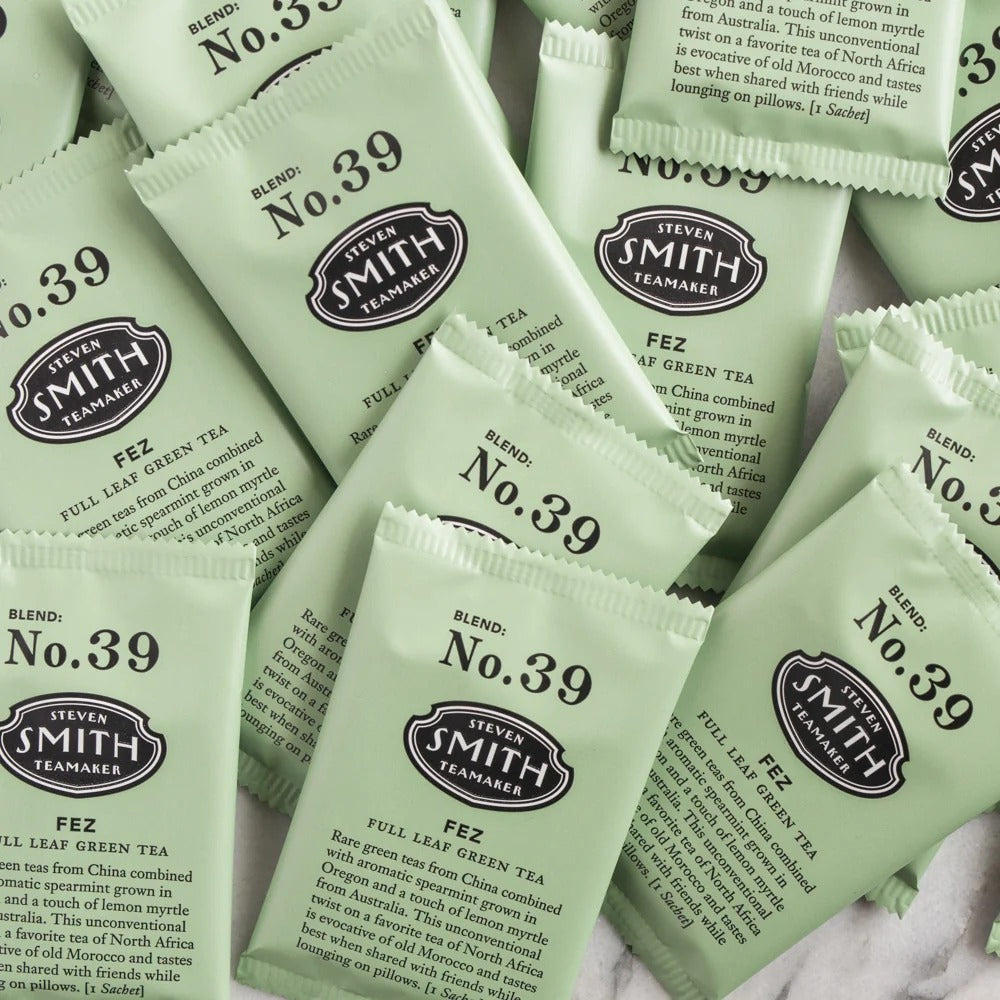 FEZ SMITH TEA NO.39 MOROCCAN MINT GREEN TEA - 15 SACHETS