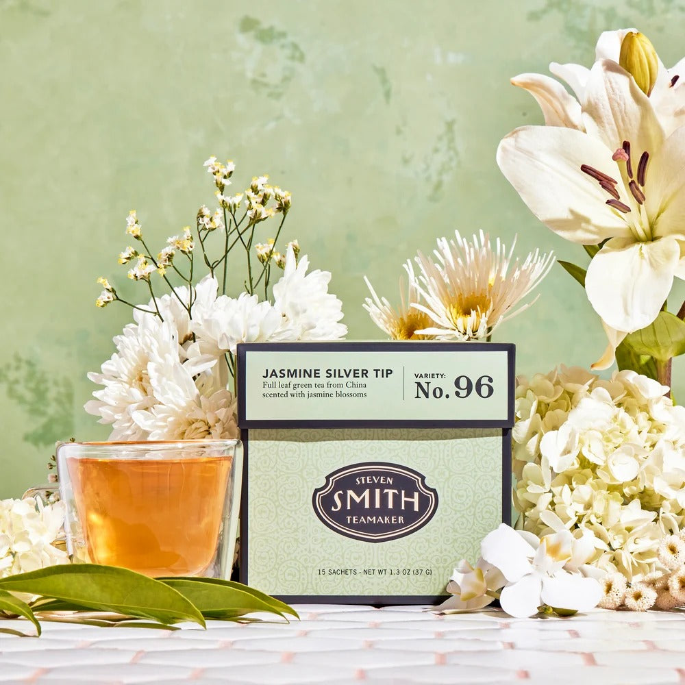 JASMINE SILVER TIP SMITH TEA NO.96 SCENTED GREEN TEA - 15 SACHETS