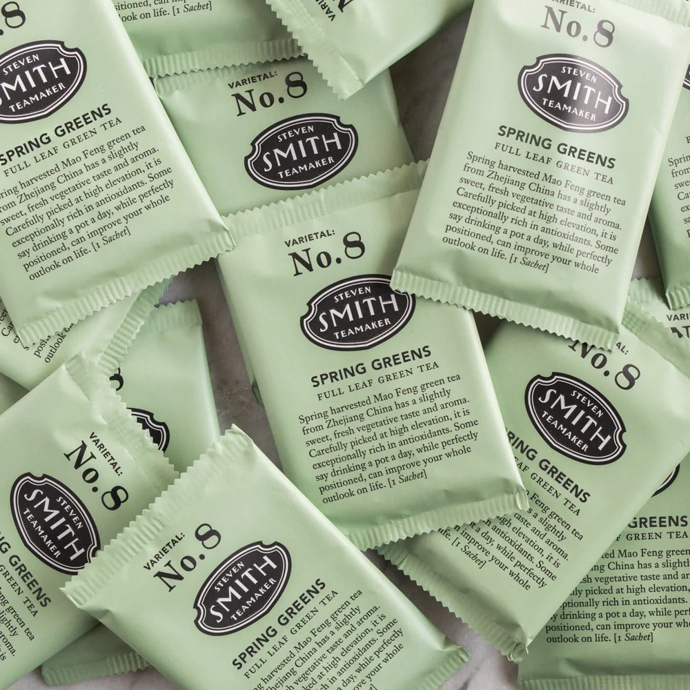 SPRING GREENS SMITH TEA NO.8 GREEN TEA - 15 SACHETS