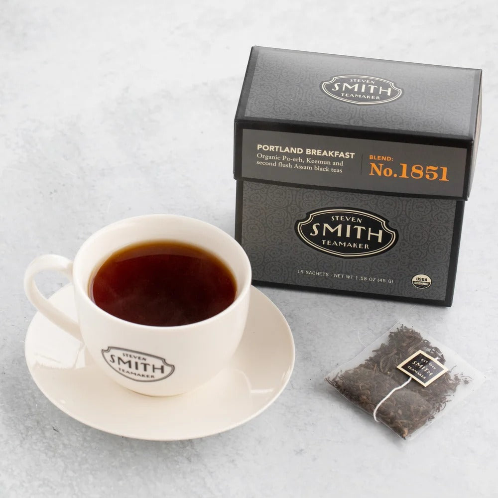 PORTLAND BREAKFAST SMITH TEA NO.1851 ORGANIC BLACK TEA BLEND - 15 SACHETS