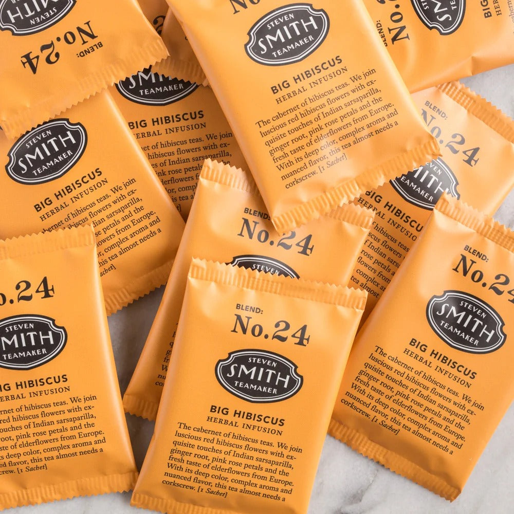 BIG HIBISCUS SMITH TEA NO.24 CAFFEINE-FREE HIBISCUS BLEND - 15 SACHETS